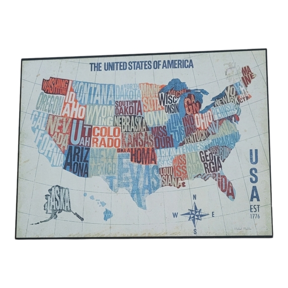 P Graham Dunn Rustic Look United States of America Flag - Picture 1 of 7